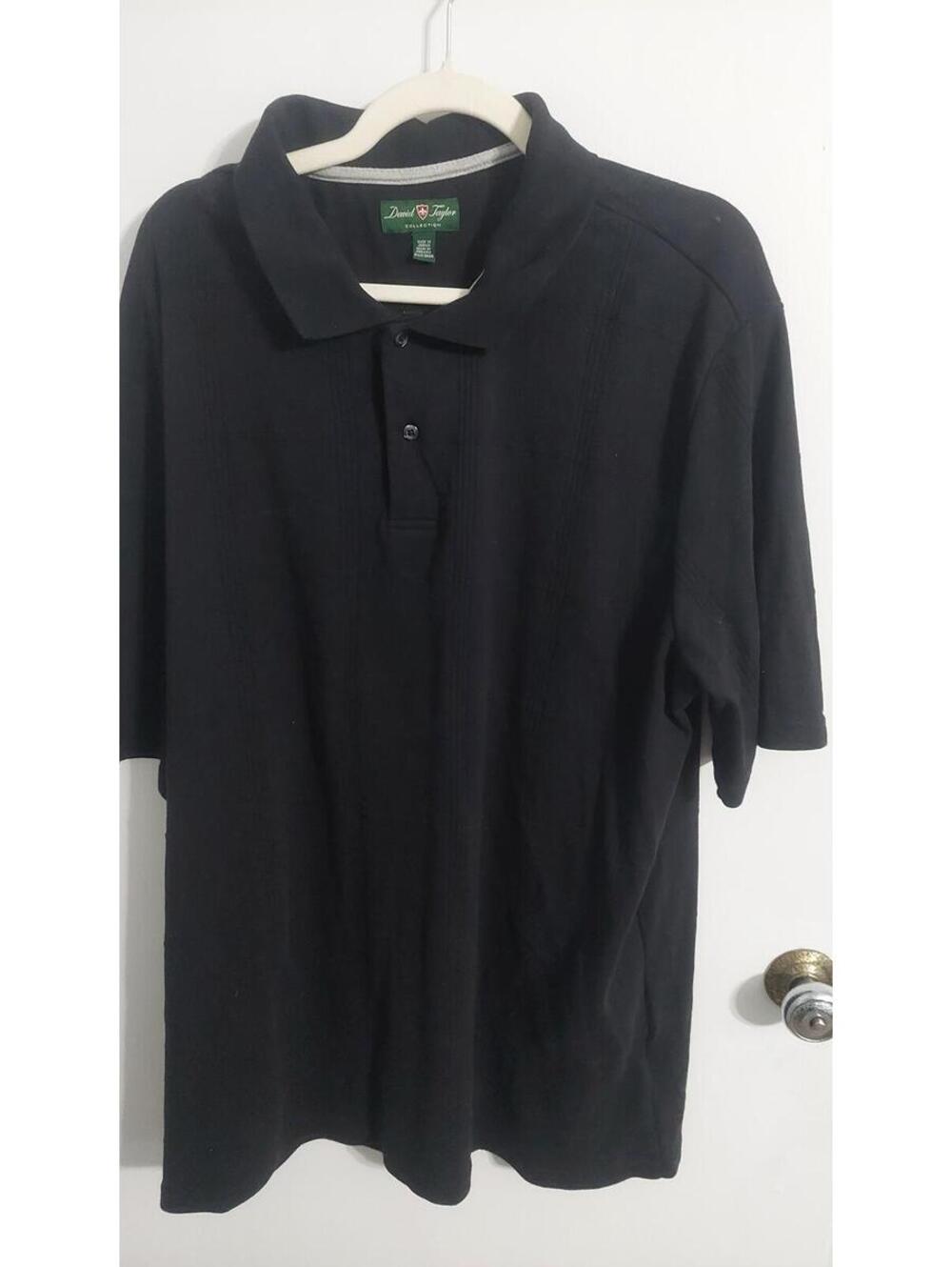 David Taylor Black Polo Shirt Size Large